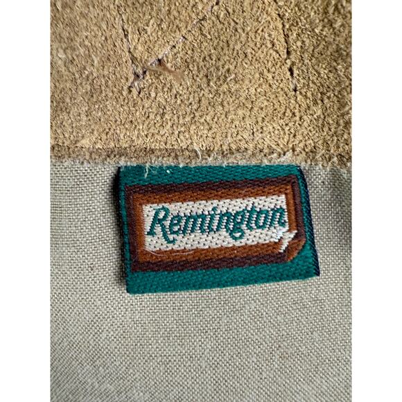 Remington Hunting Shooting Jacket Cordura Plaid‎ Lined Suede Leather Vintage XL - Picture 3 of 8